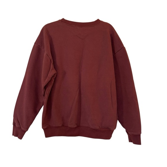 Offline by Aerie Dark Oversized Pinkish/Maroon Sweatshirt “Too Cold To Go Out” - Picture 3 of 5
